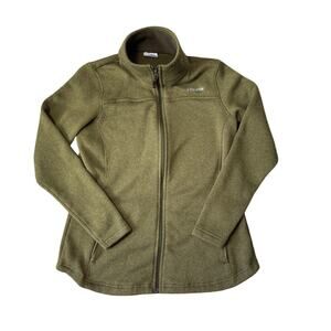 Columbia Women's Full zip Fleece/jacket/Sweater,  Size XL; Olive/Army Green